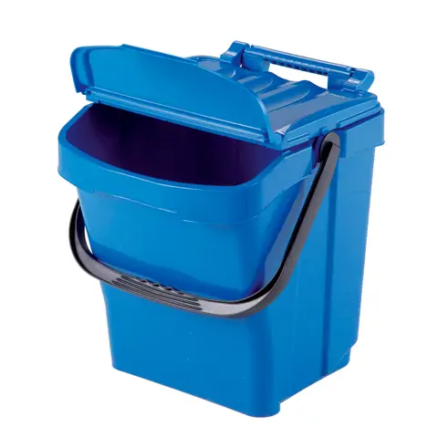 Kosz na odpady z pokrywą 40L niebieski